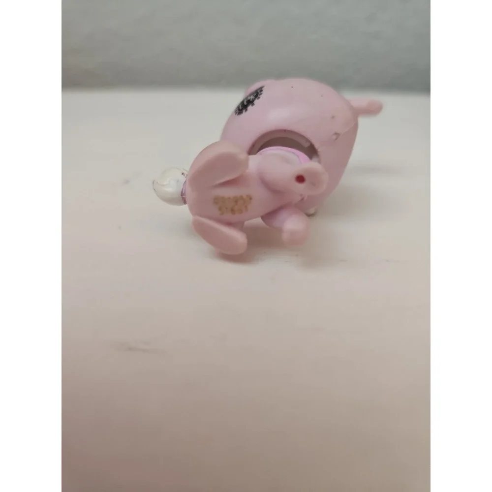 Hasbro Littlest Pet Shop 1959 Pink Bunny Rabbit Blue Eyes Vintage LPS Toy Figure